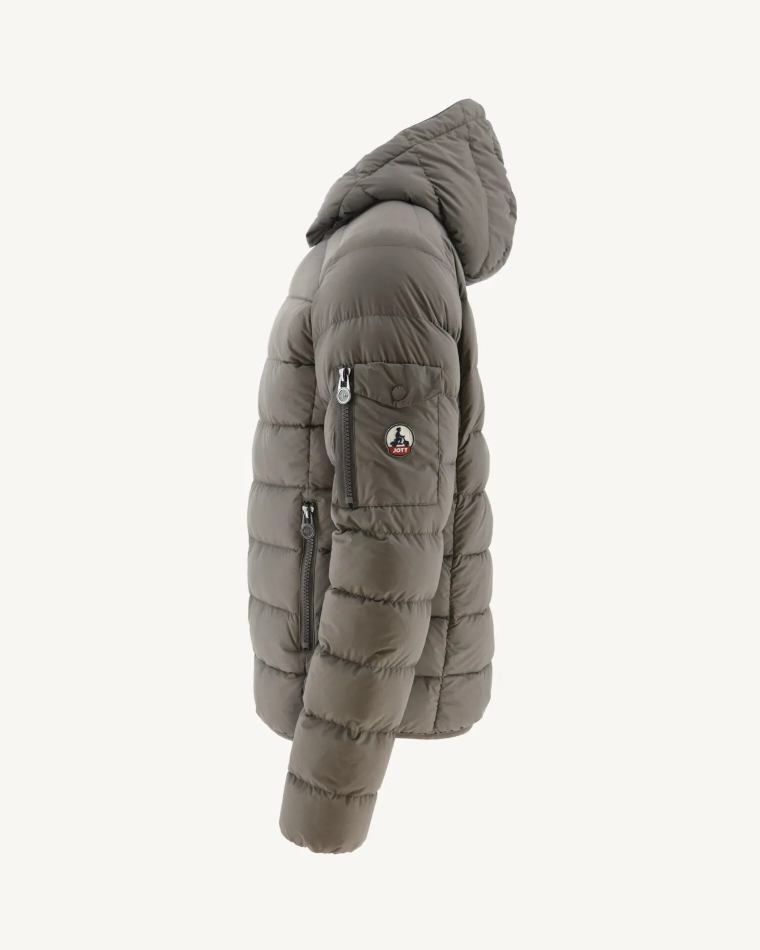 JOTT Adrien Grand Cold Taupe Hooded Puffer Jacket 808 Mole Sale