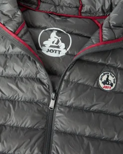JOTT Anthracite Pat Hooded Sleeveless Down Jacket 504 Anthracite Outlet