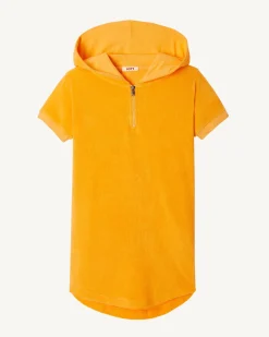 JOTT Apricot Kids Mini Hooded Cotton Terry Dress 728 Apricot Sale