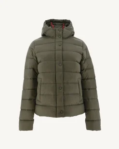 JOTT Army Jane Straight Hooded Puffer Jacket 255 Army Shop