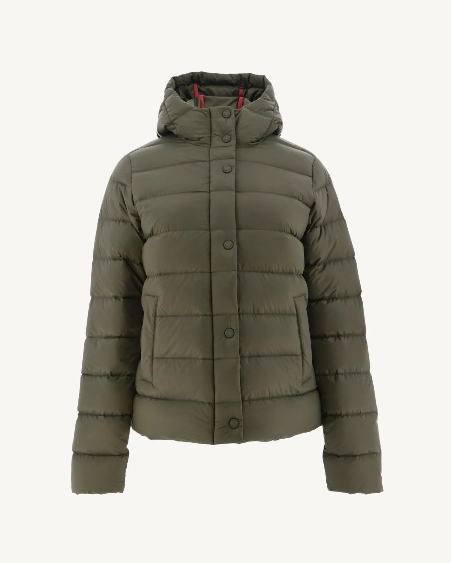 JOTT Army Jane Straight Hooded Puffer Jacket 255 Army Shop
