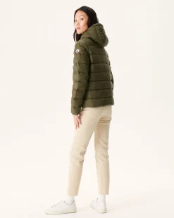 JOTT Army Jane Straight Hooded Puffer Jacket 255 Army Shop