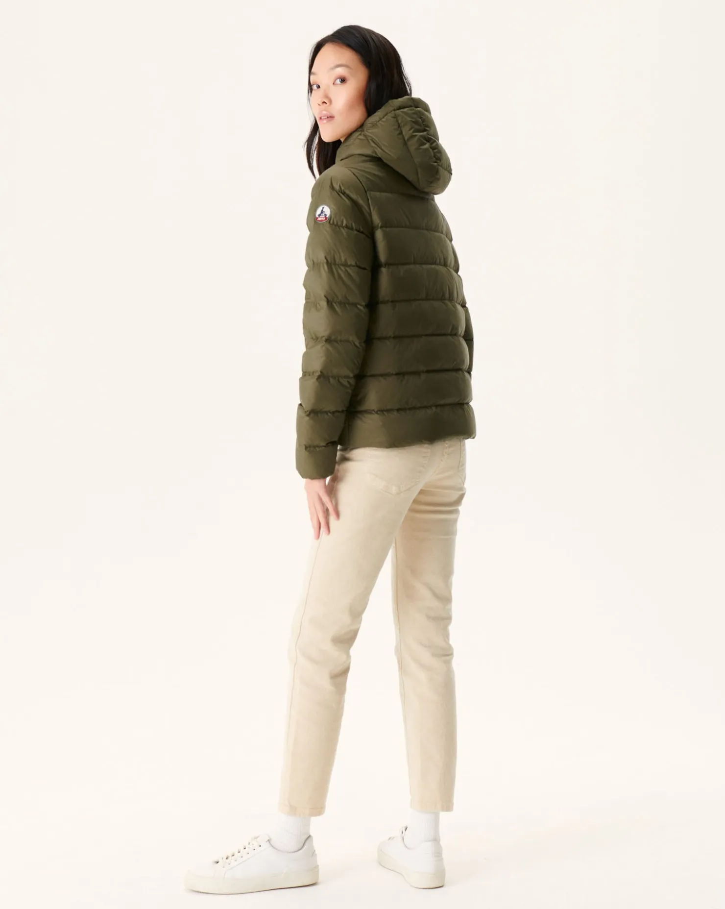 JOTT Army Jane Straight Hooded Puffer Jacket 255 Army Shop