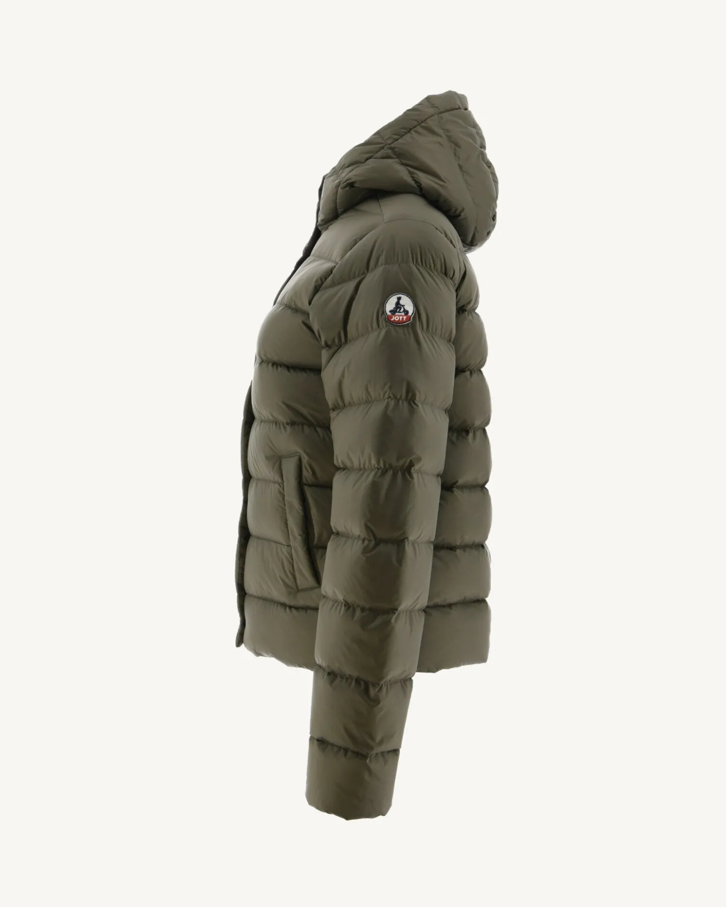 JOTT Army Jane Straight Hooded Puffer Jacket 255 Army Shop