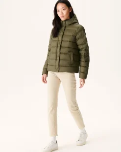 JOTT Army Jane Straight Hooded Puffer Jacket 255 Army Shop