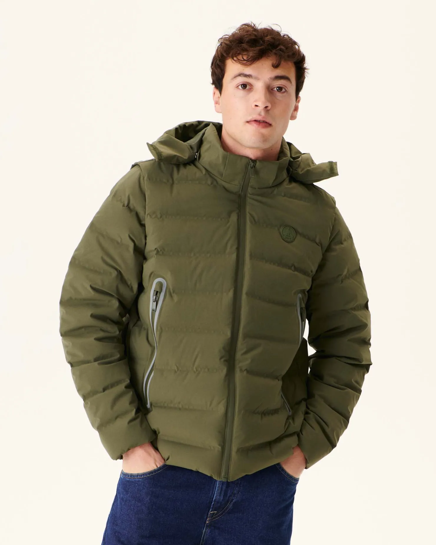 JOTT Army Ulaan 4-In-1 Hooded Puffer Jacket 255 Army New