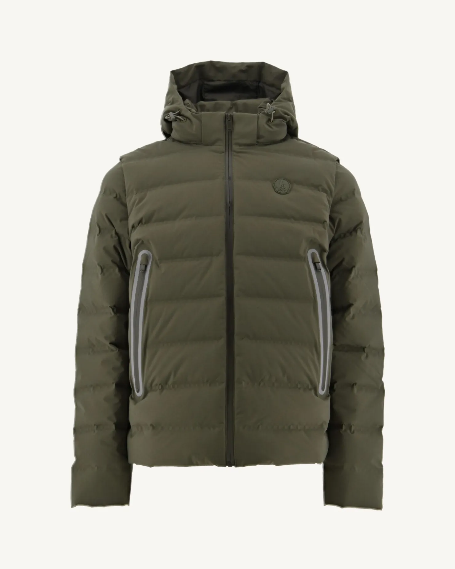 JOTT Army Ulaan 4-In-1 Hooded Puffer Jacket 255 Army New