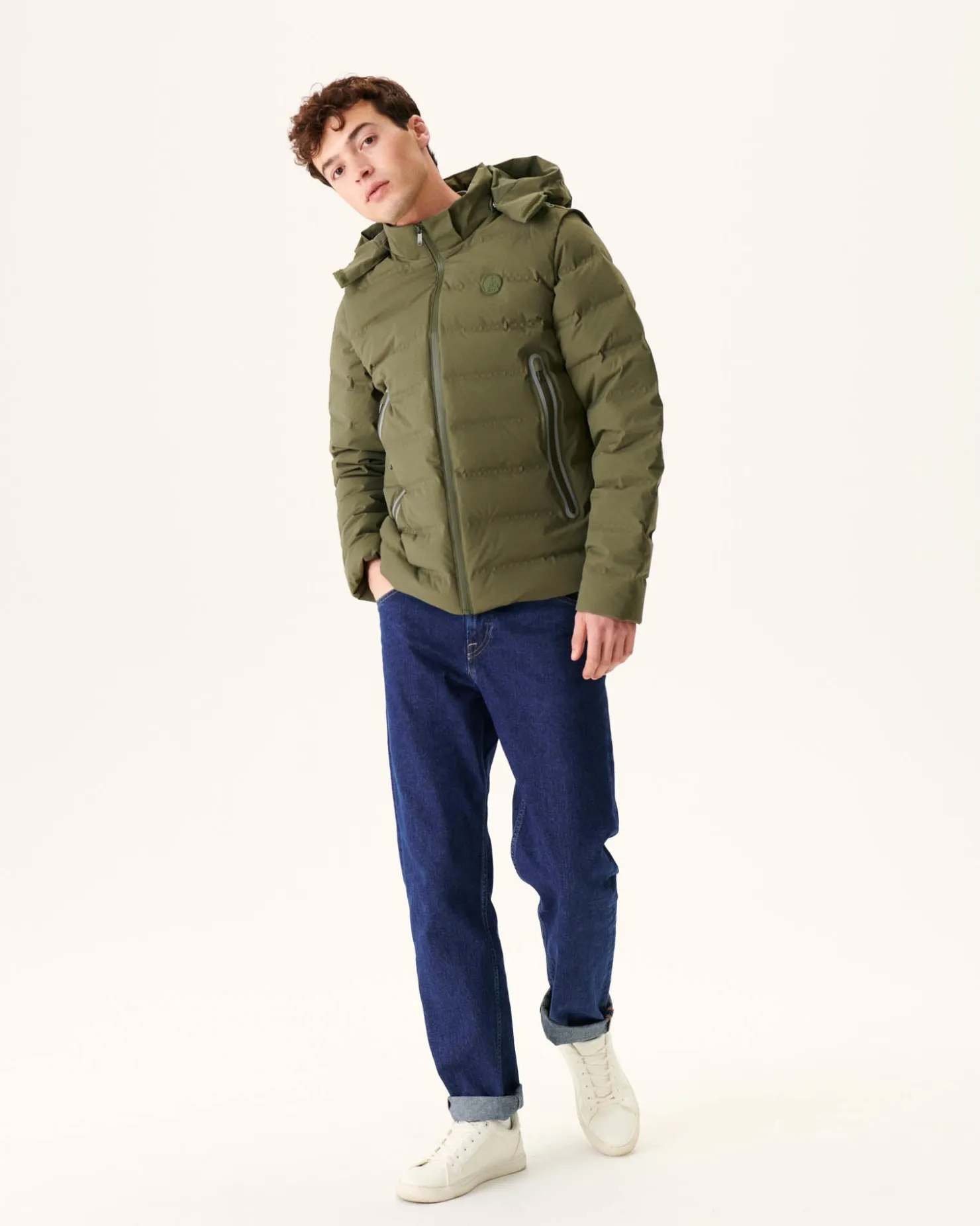 JOTT Army Ulaan 4-In-1 Hooded Puffer Jacket 255 Army New