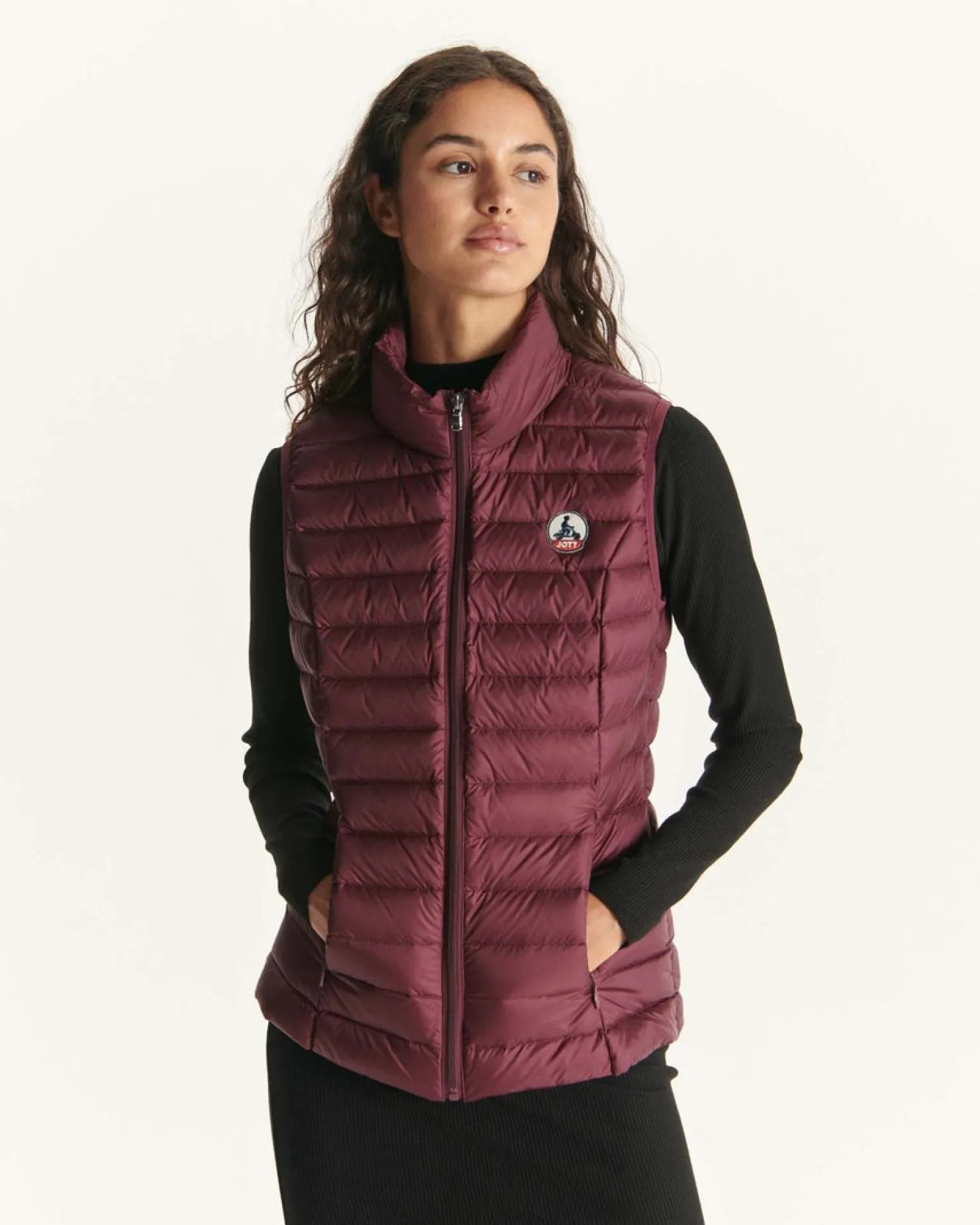 JOTT Aubergine Seda Light Sleeveless Down Jacket 461 Eggplant Cheap
