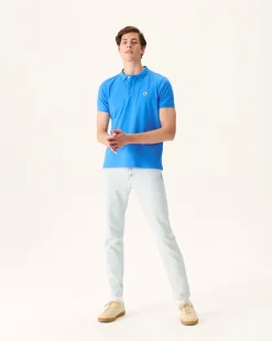 JOTT Azur Marbella Organic Cotton Polo Shirt 183 Azure Clearance