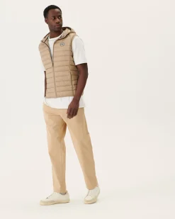 JOTT Beige Pat Hooded Sleeveless Down Jacket 804 Beige Shop