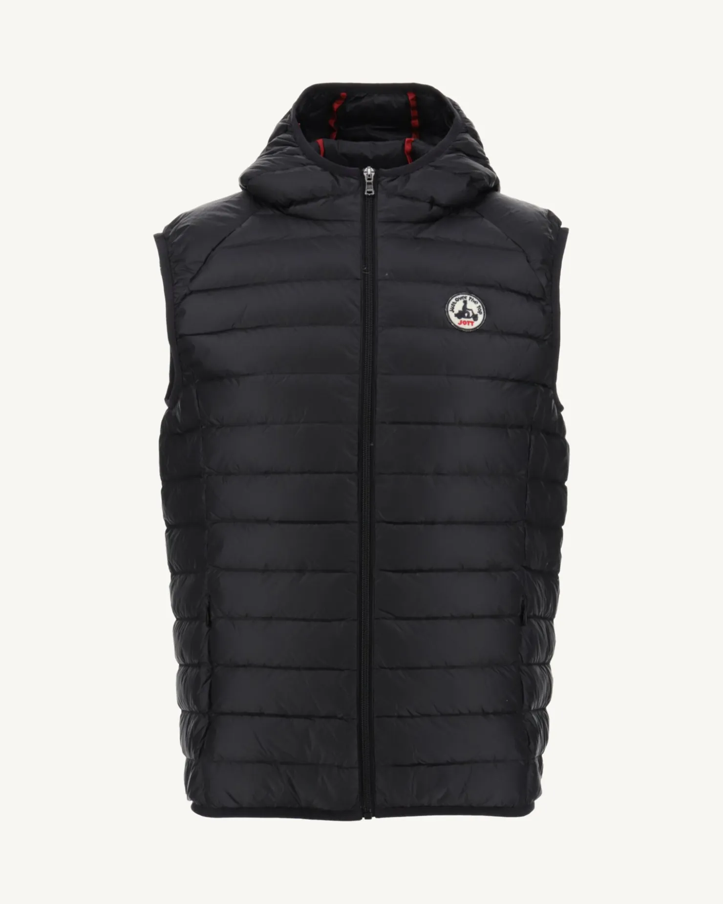 JOTT Black Pat Sleeveless Hooded Down Jacket 999 Noir Flash Sale