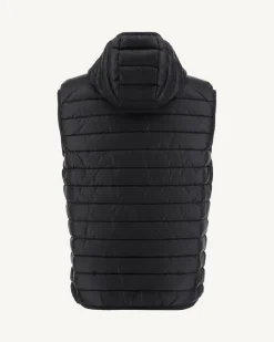 JOTT Black Pat Sleeveless Hooded Down Jacket 999 Noir Flash Sale