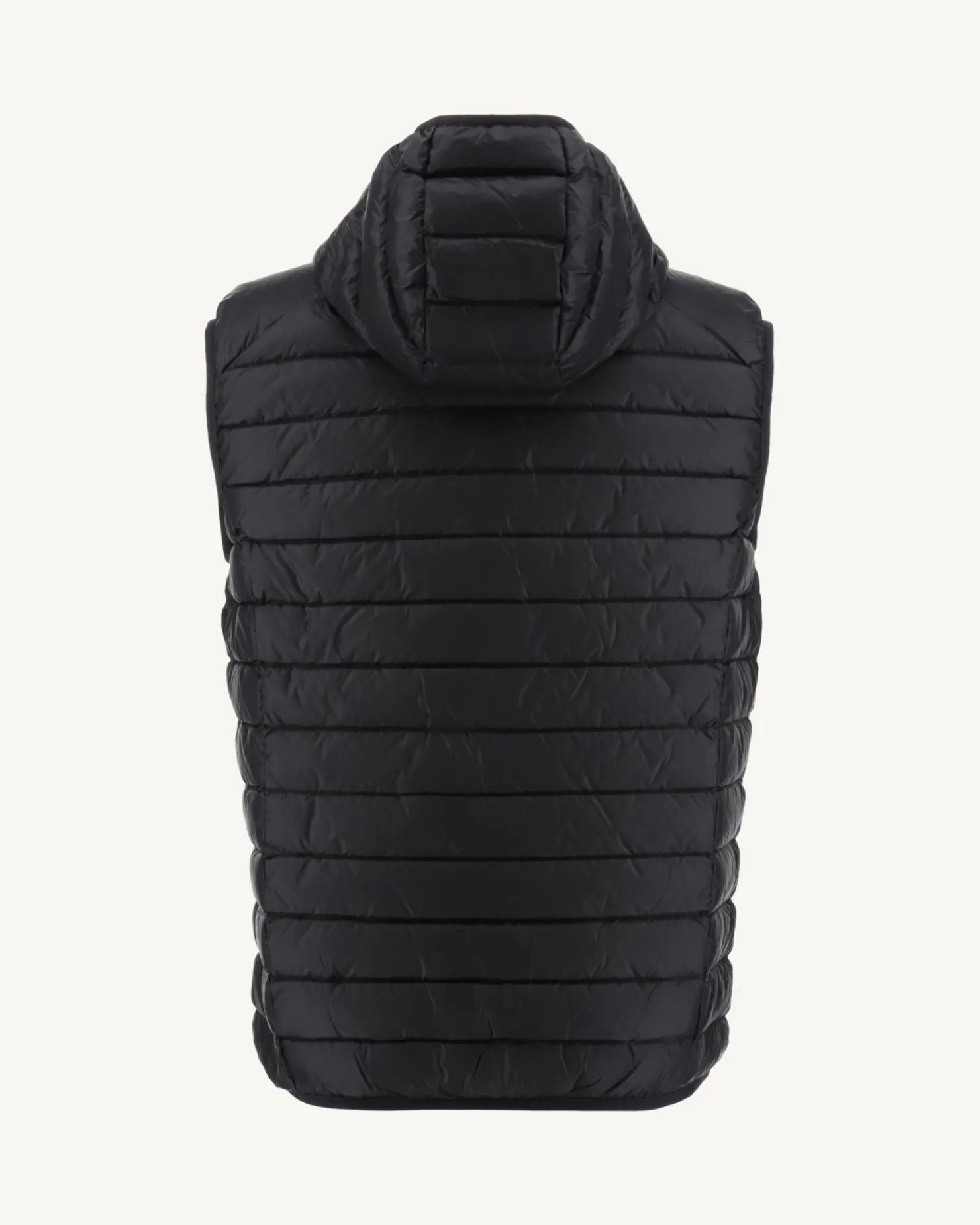 JOTT Black Pat Sleeveless Hooded Down Jacket 999 Noir Flash Sale