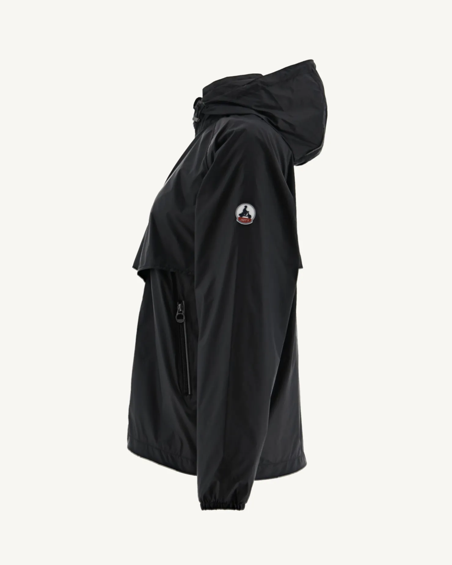 JOTT Black Scirocco Hooded Windbreaker 999 Black New