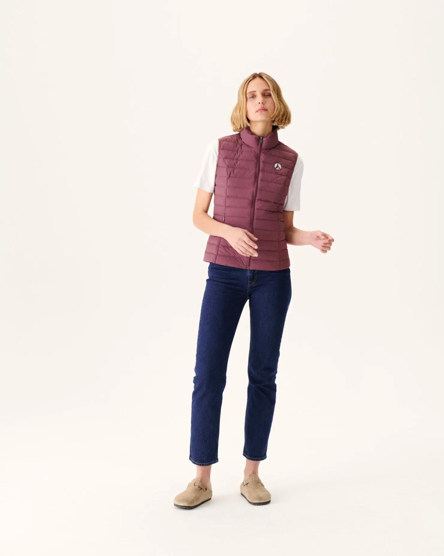 JOTT Bordeaux Grenada Stretch Sleeveless Puffer Jacket 330 Burgundy Outlet