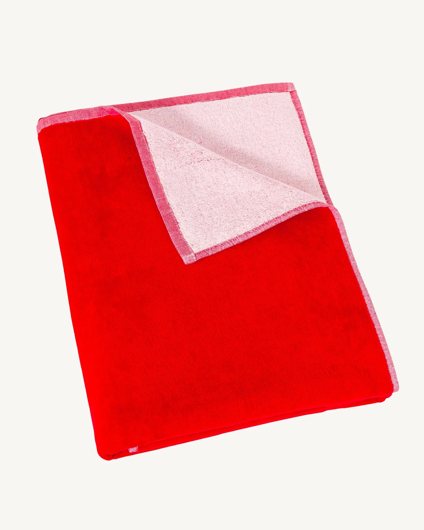 JOTT Bright Red Beach Terry Beach Towel 318 Fire Red New