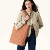 JOTT Camel Aponi Maxi Quilted Cotton Tote Bag 839 Camel Flash Sale