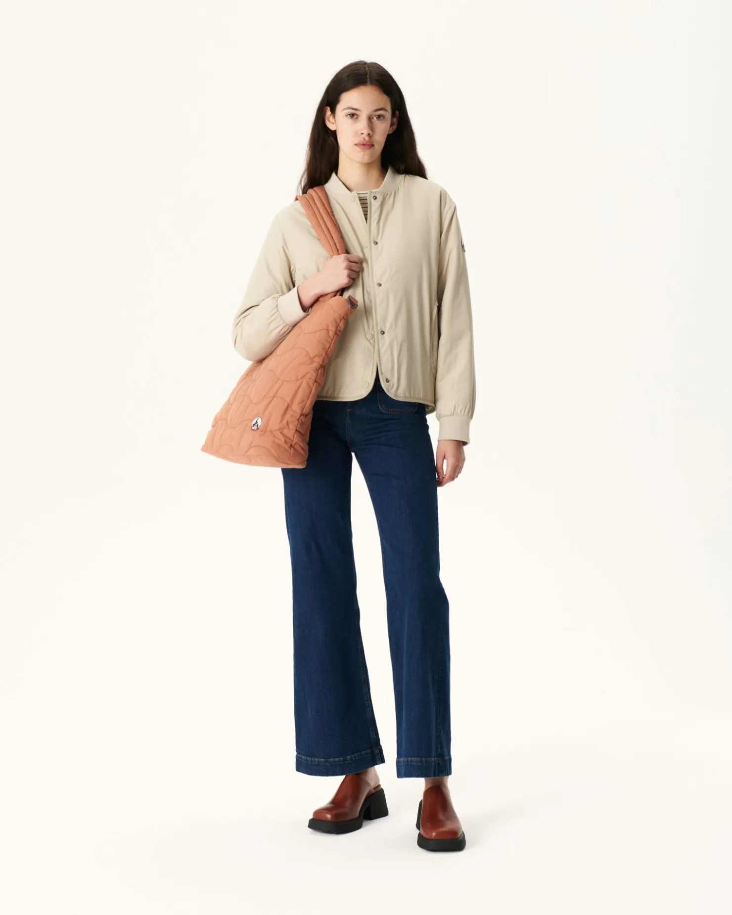 JOTT Camel Aponi Maxi Quilted Cotton Tote Bag 839 Camel Flash Sale