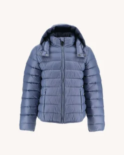 JOTT Children'S Hooded Down Jacket Grand Froid Washed Blue Gold 182 Faded Blue Best Sale