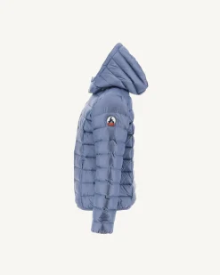 JOTT Children'S Hooded Down Jacket Grand Froid Washed Blue Gold 182 Faded Blue Best Sale