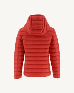 JOTT Children'S Light Hooded Down Jacket Bright Red Carla 318 Fire Red Cheap