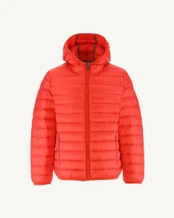 JOTT Children'S Lightweight Hooded Down Jacket Bright Red Hugo 318 Fire Red Best Sale
