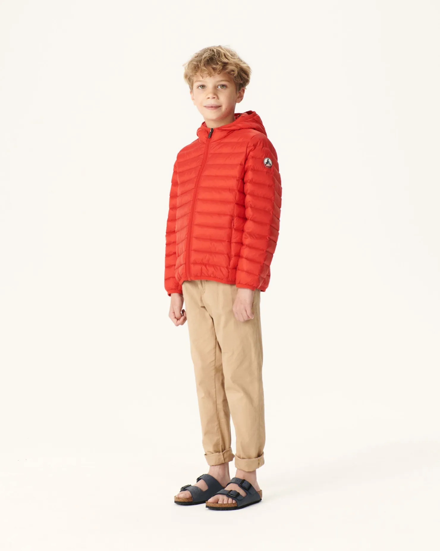 JOTT Children'S Lightweight Hooded Down Jacket Bright Red Hugo 318 Fire Red Best Sale