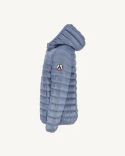 JOTT Children'S Lightweight Hooded Down Jacket Washed Blue Hugo 182 Faded Blue Flash Sale