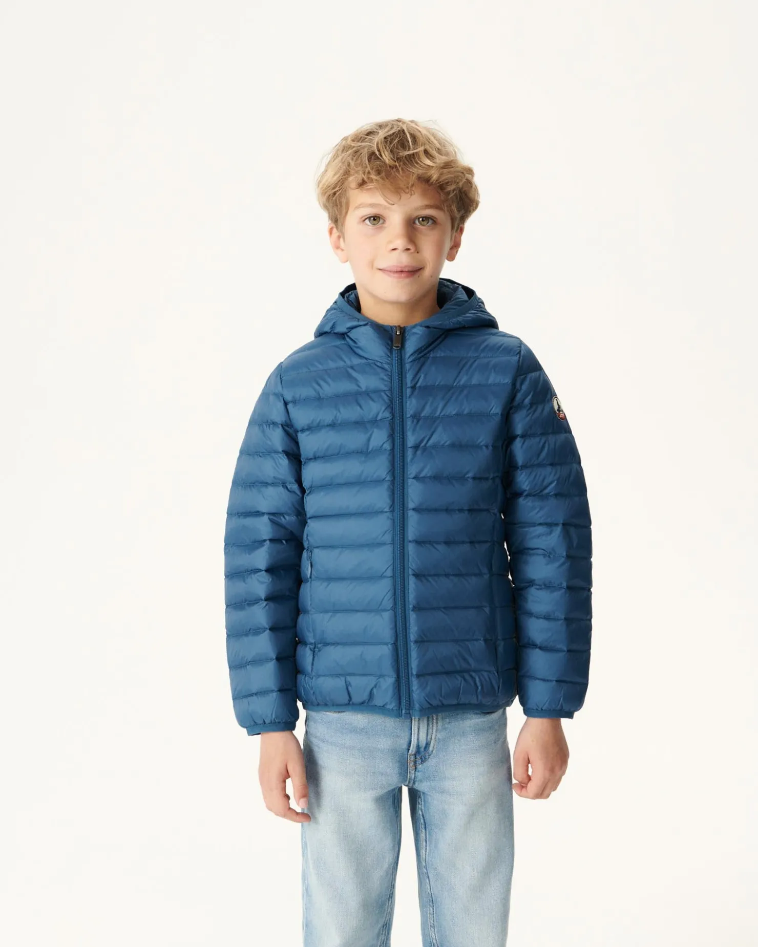 JOTT Children'S Lightweight Hooded Puffer Jacket Hugo Jeans Blue 140 Blue Jeans Discount