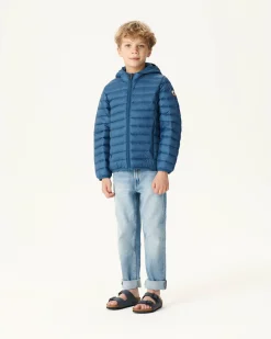 JOTT Children'S Lightweight Hooded Puffer Jacket Hugo Jeans Blue 140 Blue Jeans Discount