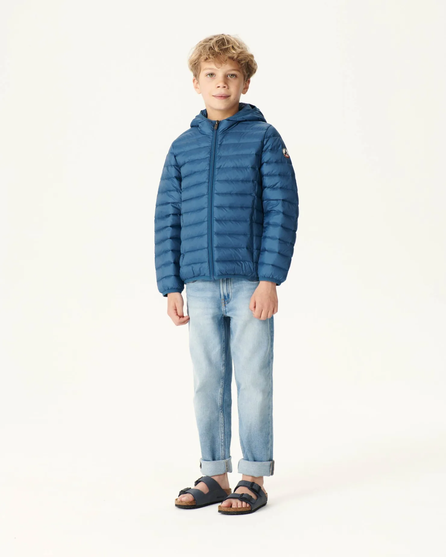 JOTT Children'S Lightweight Hooded Puffer Jacket Hugo Jeans Blue 140 Blue Jeans Discount