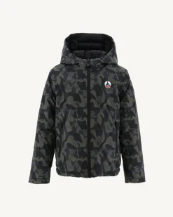 JOTT Children'S Reversible Hooded Puffer Jacket Military Print/Black Zurich 278 Military Print/Black Sale