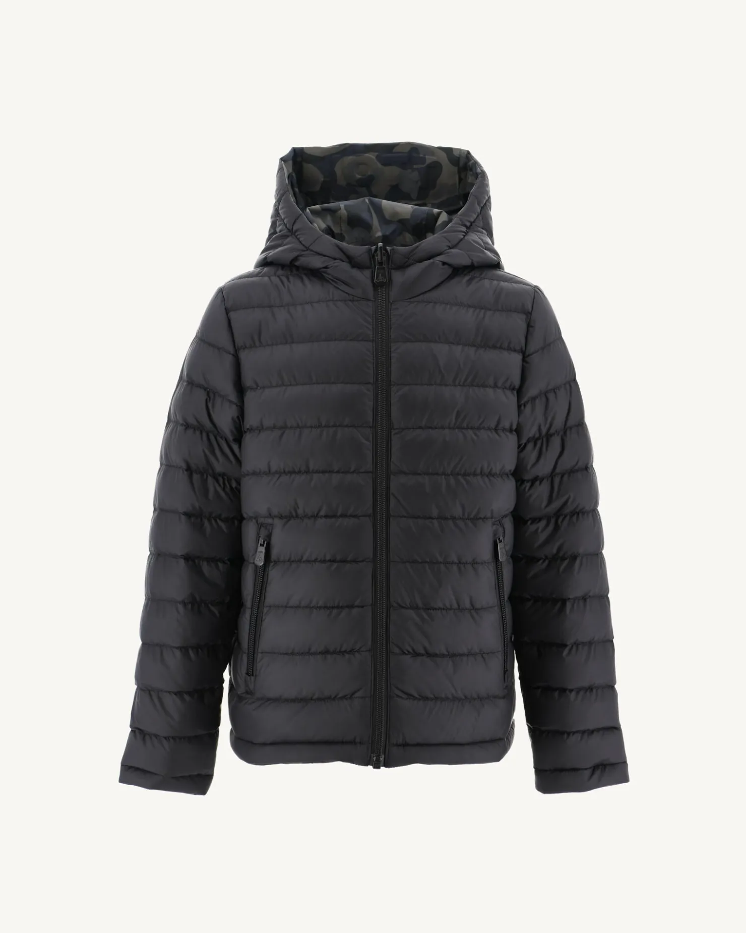 JOTT Children'S Reversible Hooded Puffer Jacket Military Print/Black Zurich 278 Military Print/Black Sale