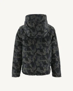 JOTT Children'S Reversible Hooded Puffer Jacket Military Print/Black Zurich 278 Military Print/Black Sale