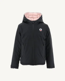 JOTT Children'S Reversible Hooded Down Jacket Black/Pale Pink Zurich 964 Black/Pale Pink Best