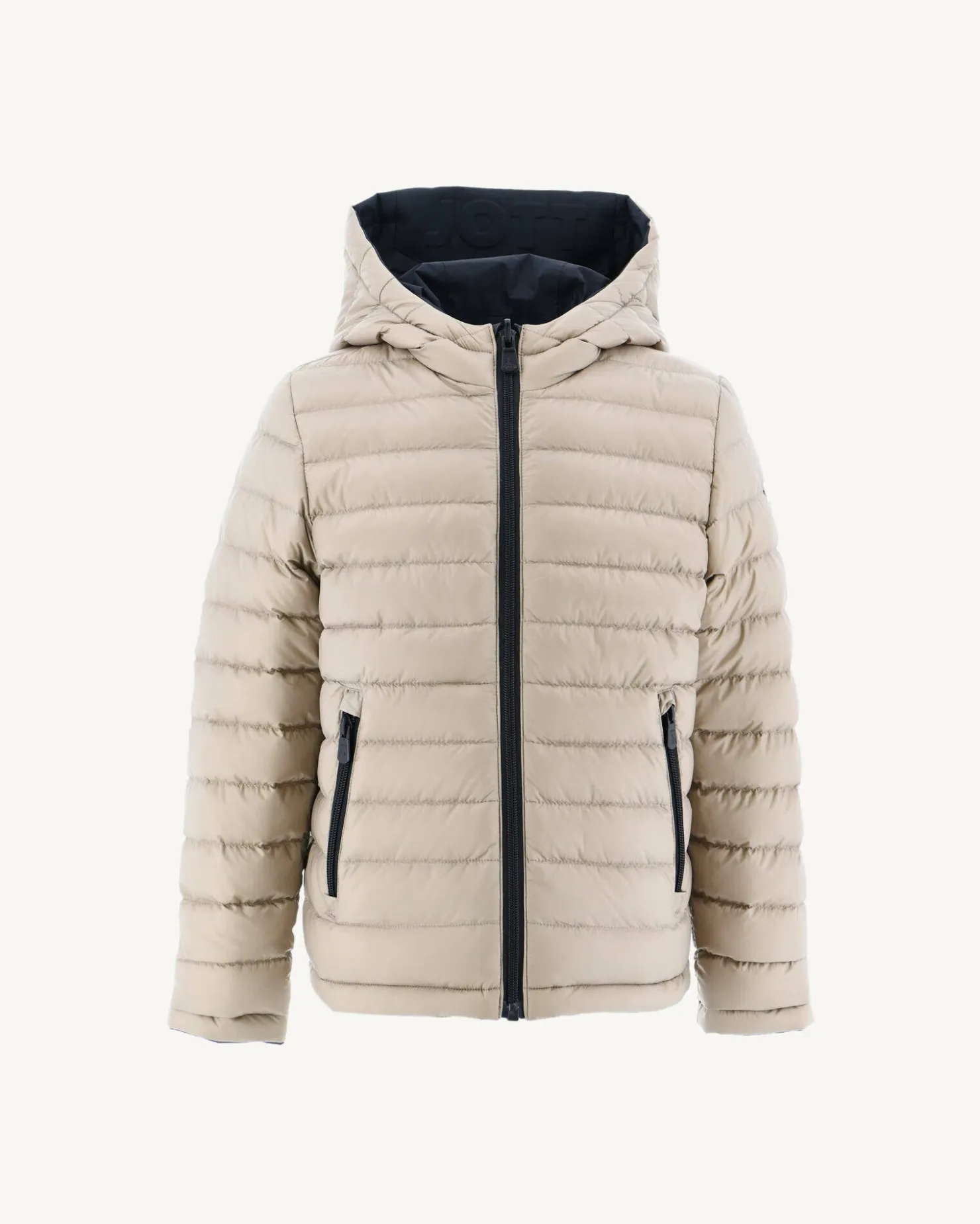 JOTT Children'S Reversible Hooded Down Jacket Black/Beige Zurich 988 Black/Beige Sale