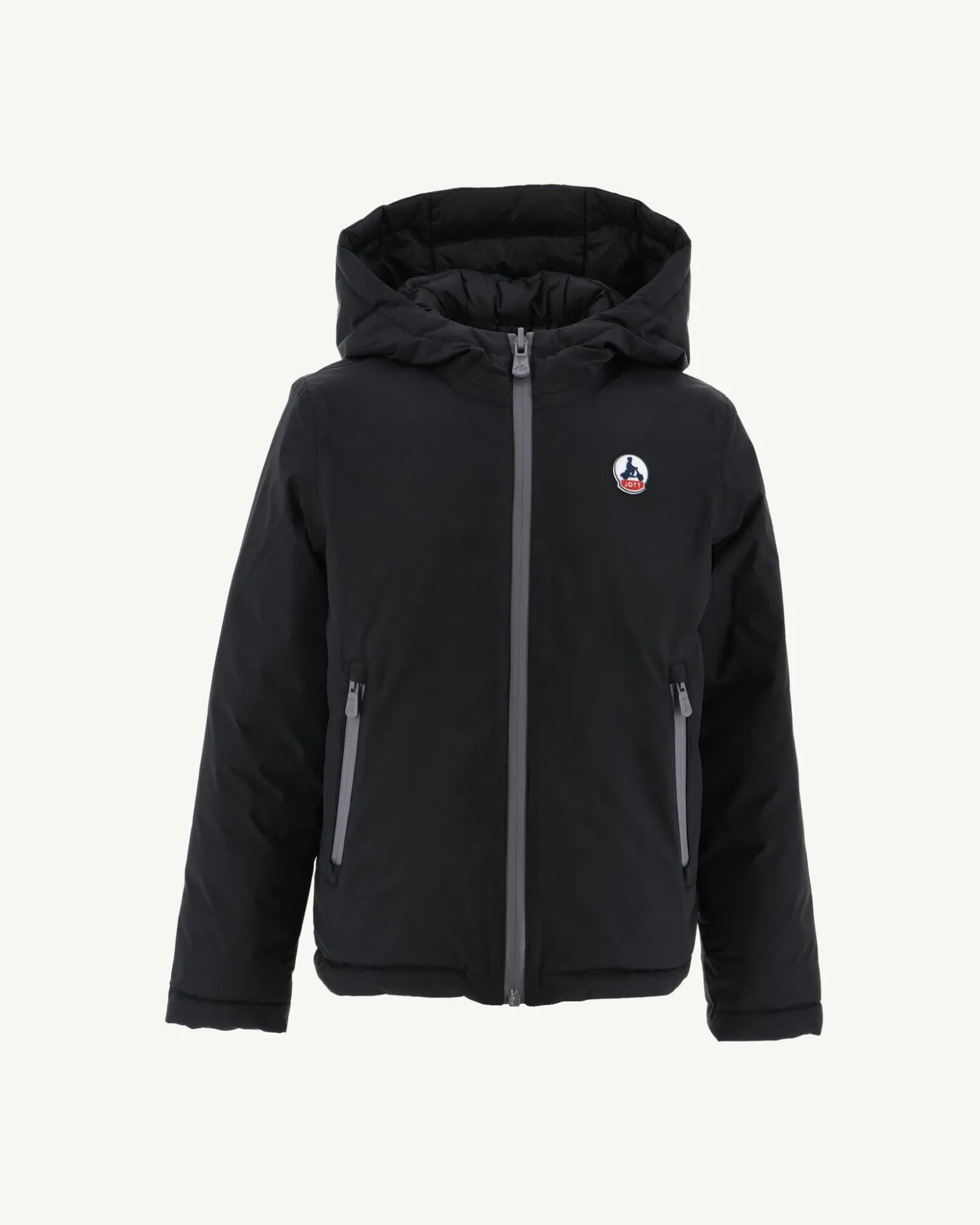 JOTT Children'S Reversible Hooded Down Jacket Black Zurich 999 Black Cheap