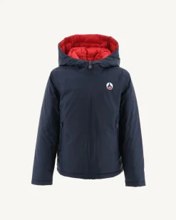 JOTT Children'S Reversible Hooded Down Jacket Navy/Red Zurich 189 Navy/Red Store