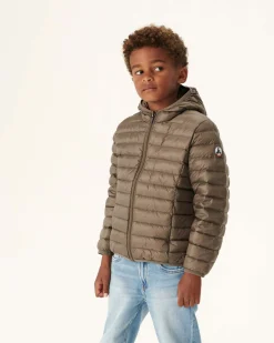 JOTT Child'S Lightweight Hooded Down Jacket Taupe Hugo 808 Mole Clearance