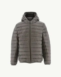 JOTT Child'S Lightweight Hooded Down Jacket Taupe Hugo 808 Mole Clearance