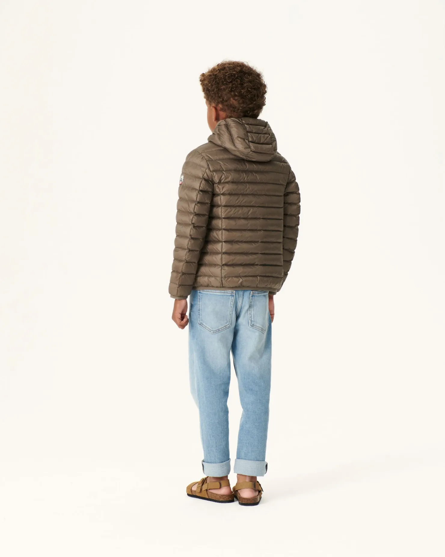 JOTT Child'S Lightweight Hooded Down Jacket Taupe Hugo 808 Mole Clearance