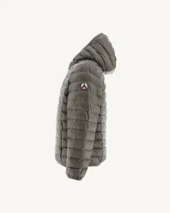 JOTT Child'S Lightweight Hooded Down Jacket Taupe Hugo 808 Mole Clearance