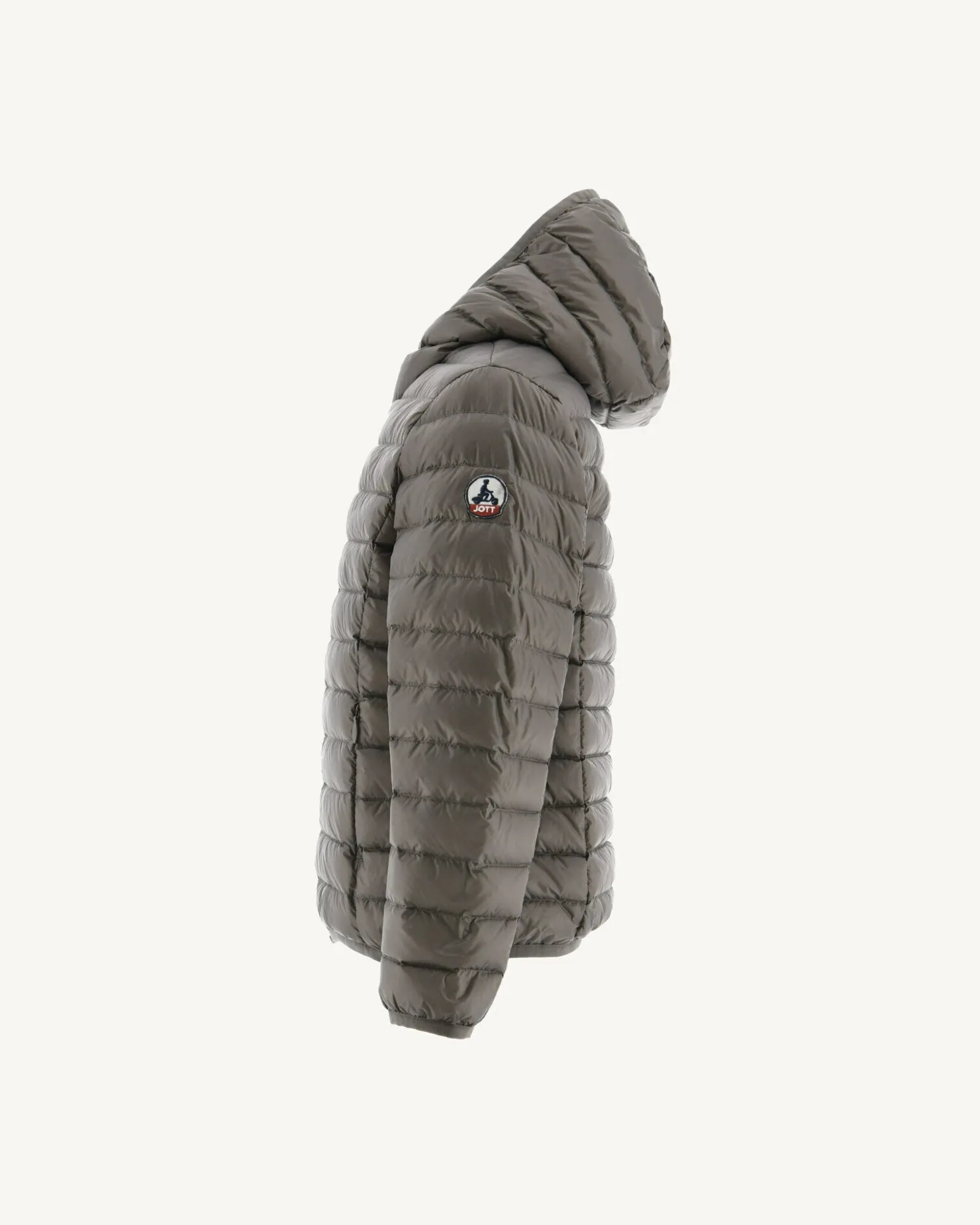 JOTT Child'S Lightweight Hooded Down Jacket Taupe Hugo 808 Mole Clearance