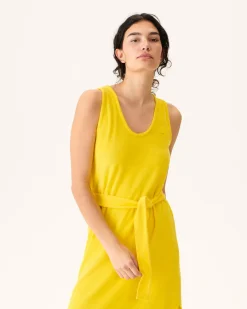 JOTT Citron Ibiza Long Belted Terry Dress 631 Lemon Sale
