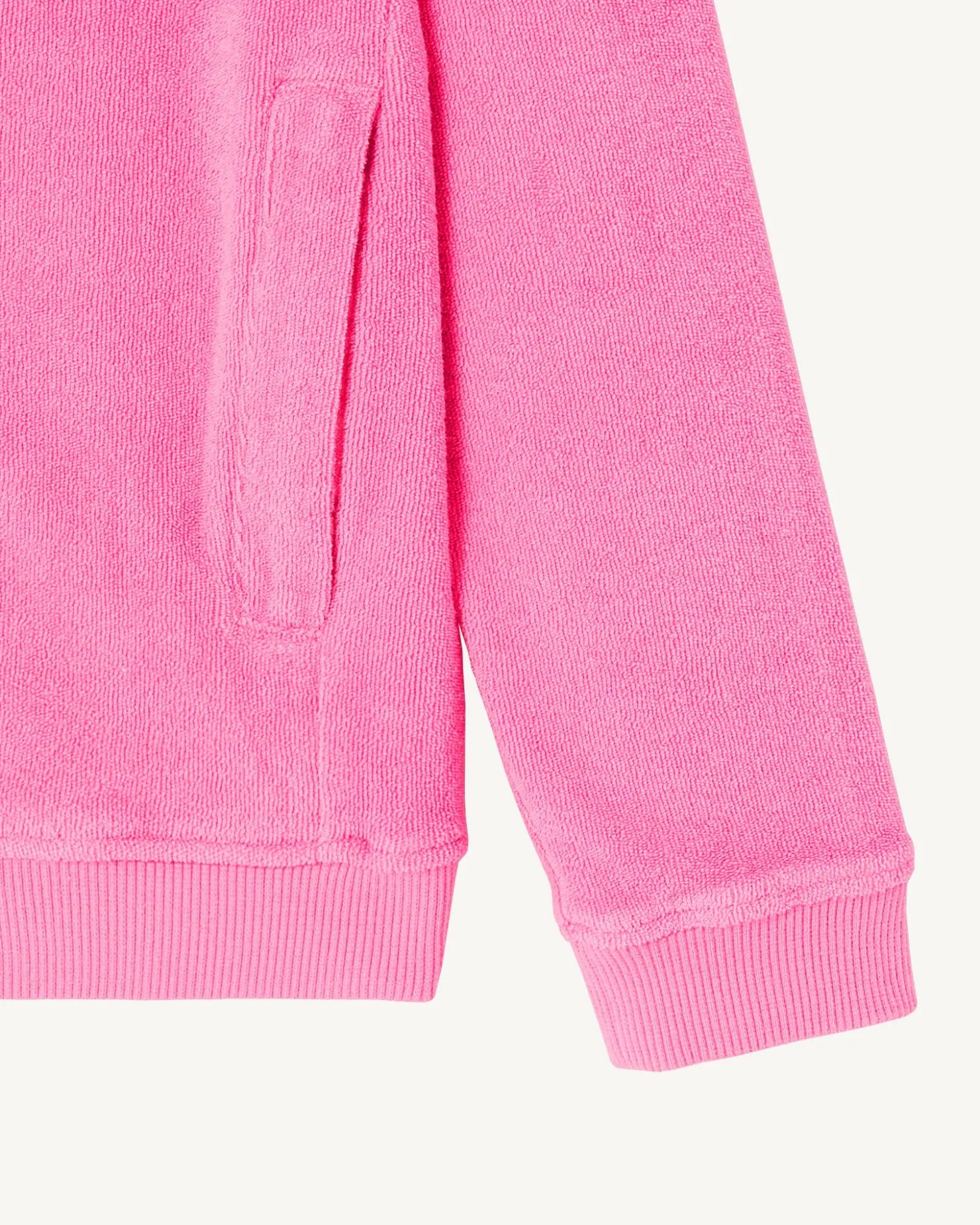 JOTT Cotton Terry Zipped Jacket Intense Pink For Children Volta 457 Wild Pink Flash Sale