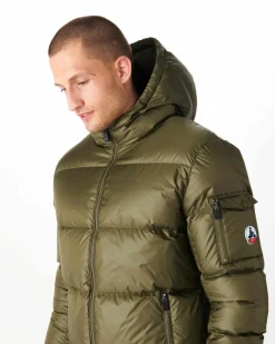 JOTT Extreme Cold Army Java Hooded Down Jacket 255 Army Best