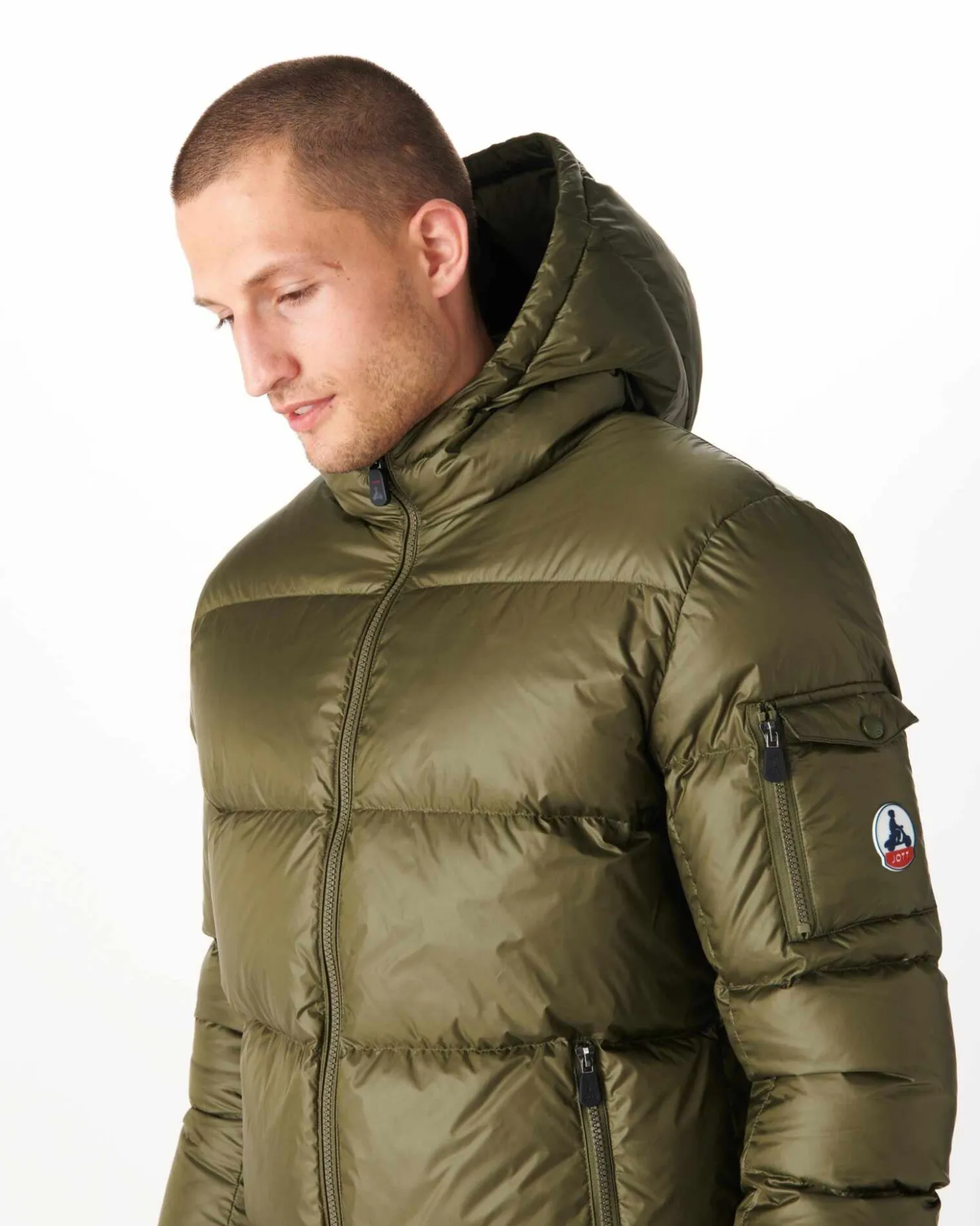 JOTT Extreme Cold Army Java Hooded Down Jacket 255 Army Best