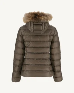 JOTT Extreme Cold Hooded Down Jacket Taupe Luxe 808 Mole Outlet