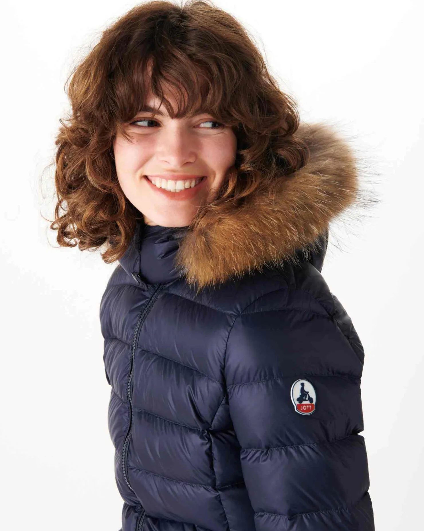 JOTT Extreme Cold Marine Luxe Hooded Down Jacket 104 Marine New